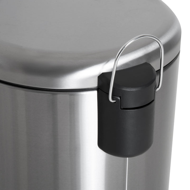 Foot Pedal Bin Stainless Steel Metal Waste Rubbish Lid Kitchen Garbage 30L