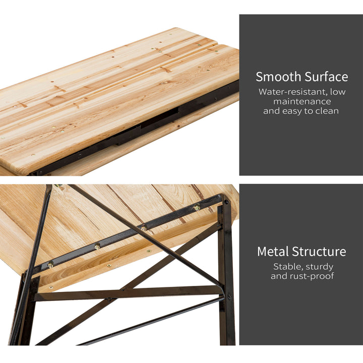 Picnic Wooden Table and Bench Set
