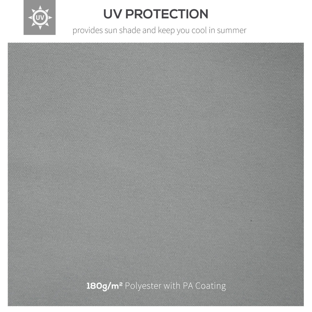 3x4m Gazebo Replacement Roof Canopy 2 Tier Top UV Cover Garden Patio Outdoor Sun Awning Shelters Light Grey (TOP ONLY)