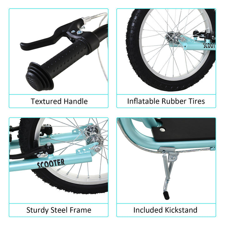 Kids Steel Frame Adjustable Kick Scooter Blue