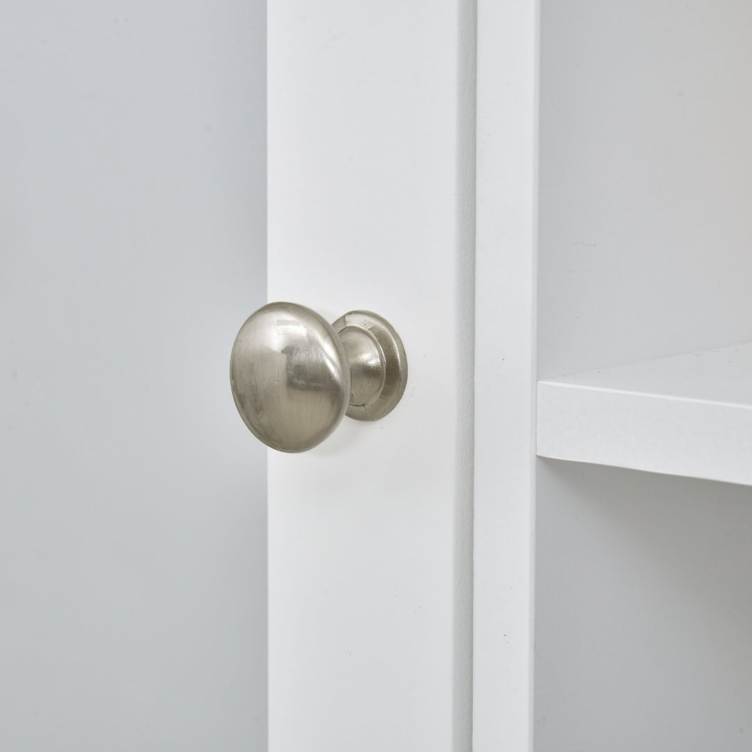 kleankin Bathroom Cabinet, Wall Mount Storage Organizer with Mirror, Adjustable Shelf for Bathroom, Kitchen, Bedroom, White