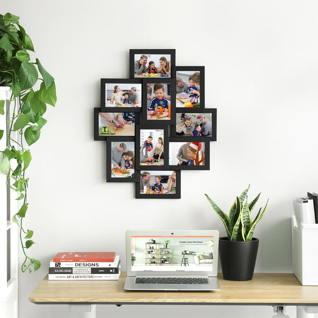 Wall-Mounted 10 Photos Picture Collage-White