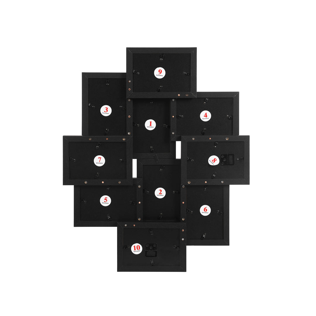 Wall-Mounted 10 Photos Picture Collage-White