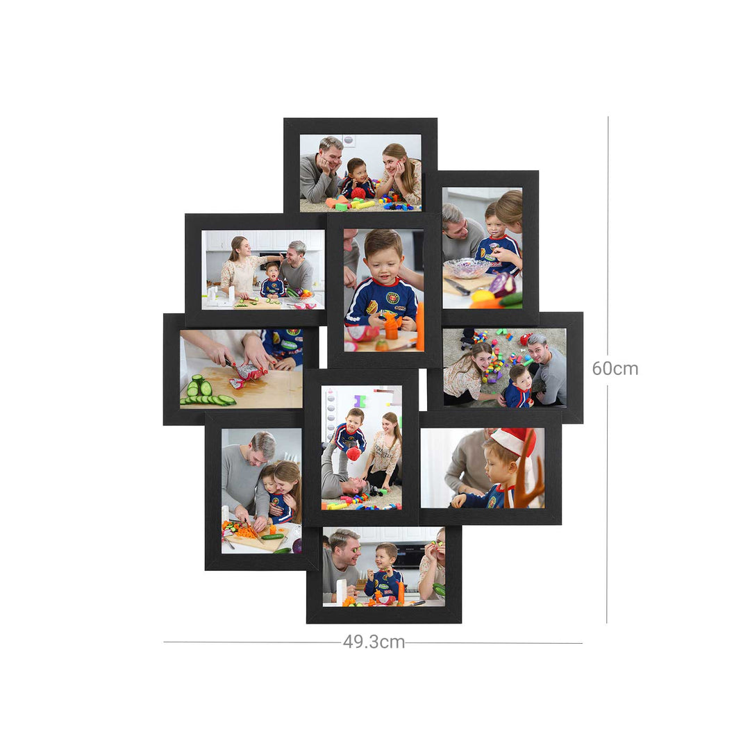 Wall-Mounted 10 Photos Picture Collage-White
