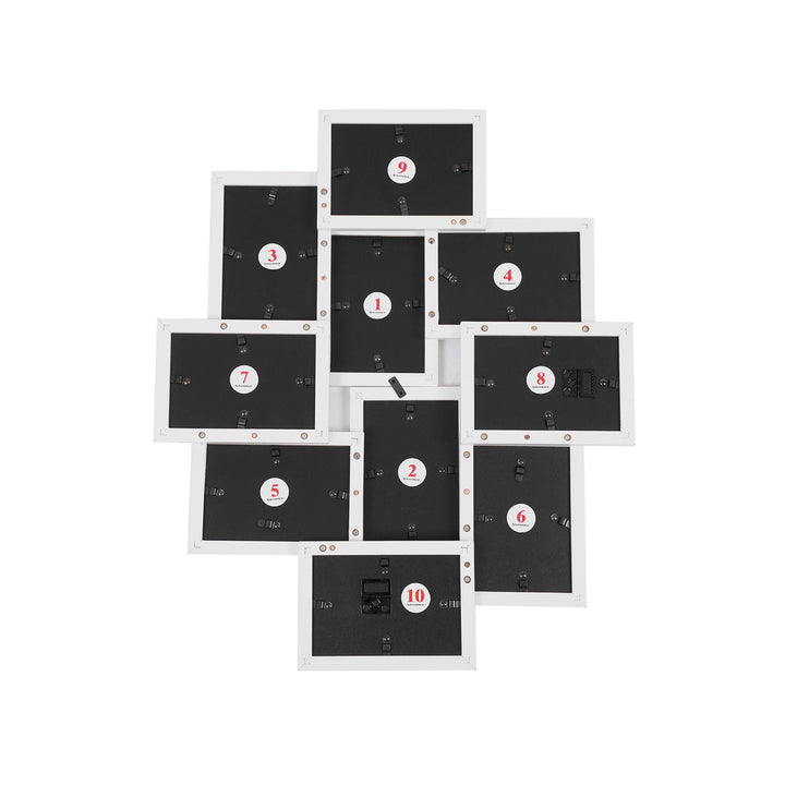 Photo Frame Collage, Wall-Mounted-White