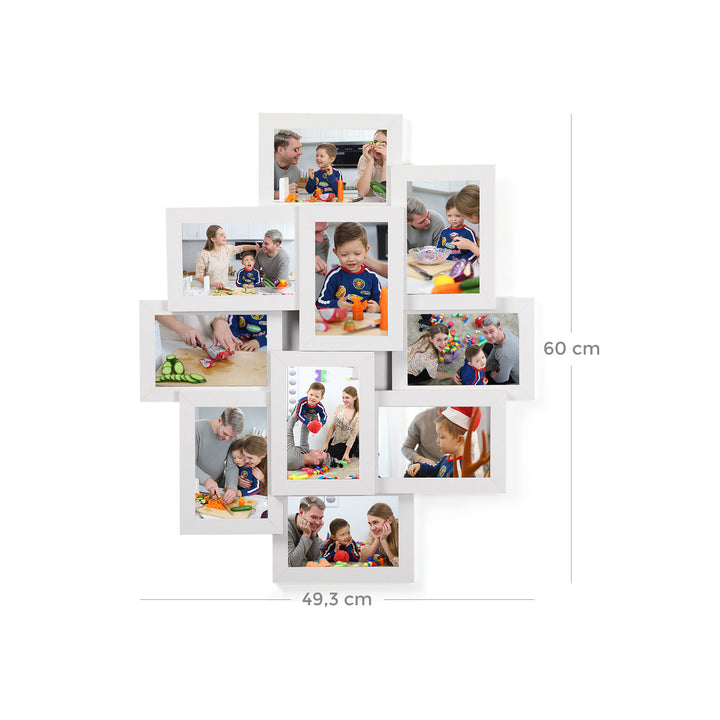 Photo Frame Collage, Wall-Mounted-White