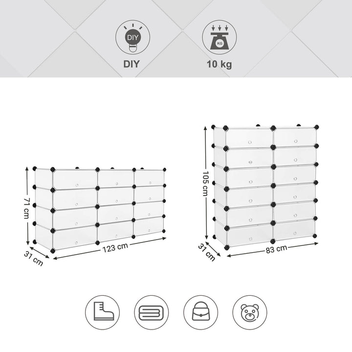Cube Interlocking Storage Organising Unit