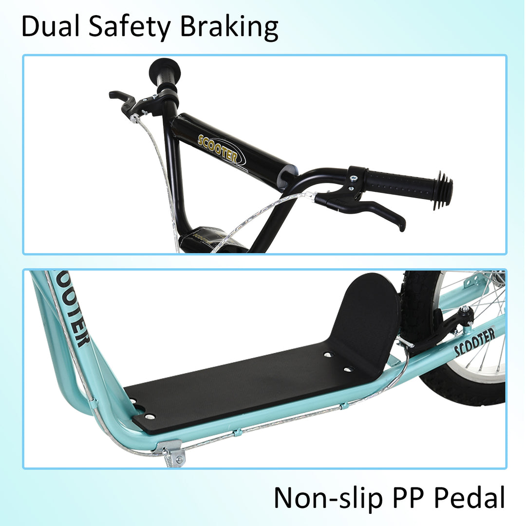 Kids Steel Frame Adjustable Kick Scooter Blue
