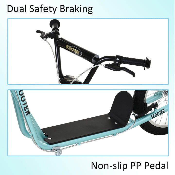Kids Steel Frame Adjustable Kick Scooter Blue