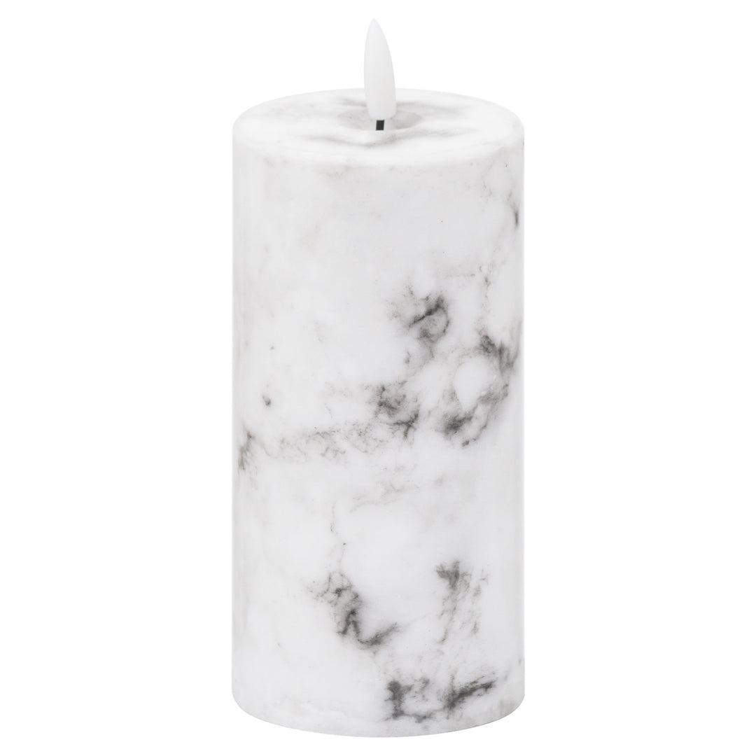 Natural Glow 3x6 Marble Effect LED Candle