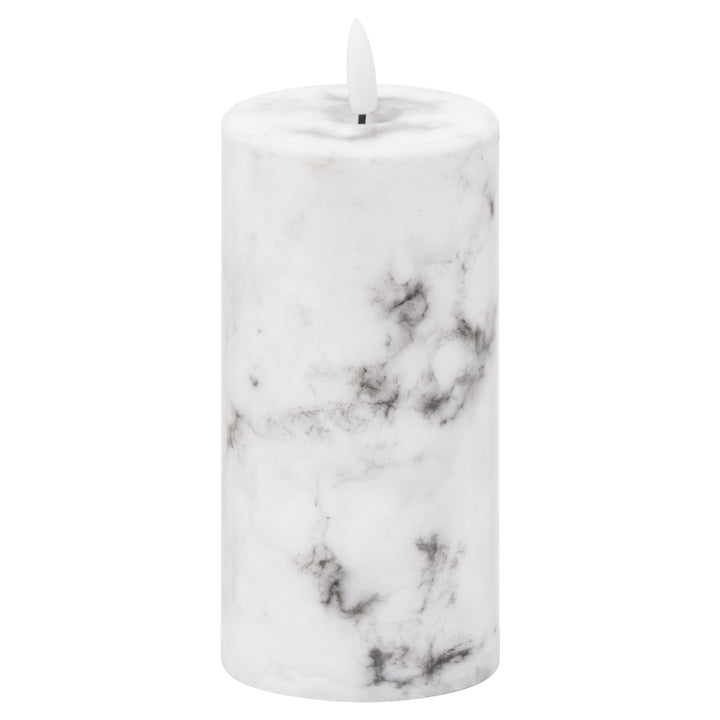 Natural Glow 3x6 Marble Effect LED Candle