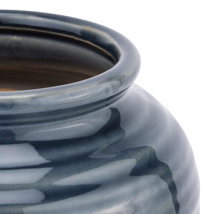 Seville Collection Navy Squat Vase