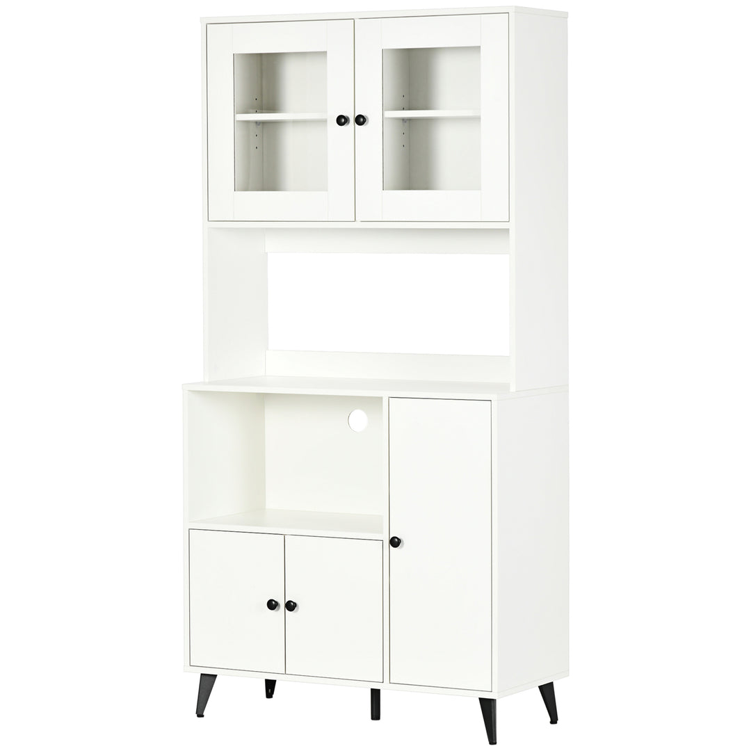 Freestanding Kitchen Cupboard, Modern Kitchen Storage Cabinet - White