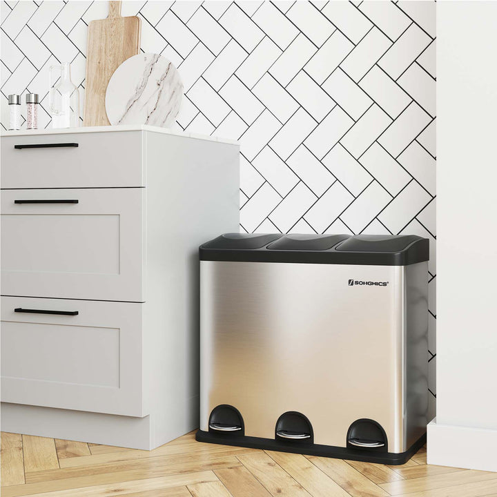 3 Compartments Dustbin