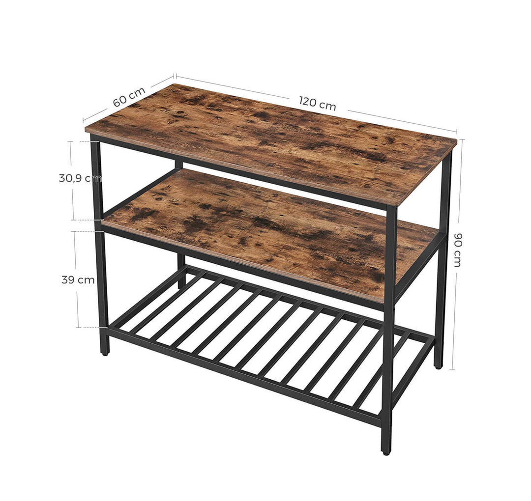 3 Shelves Kitchen Island