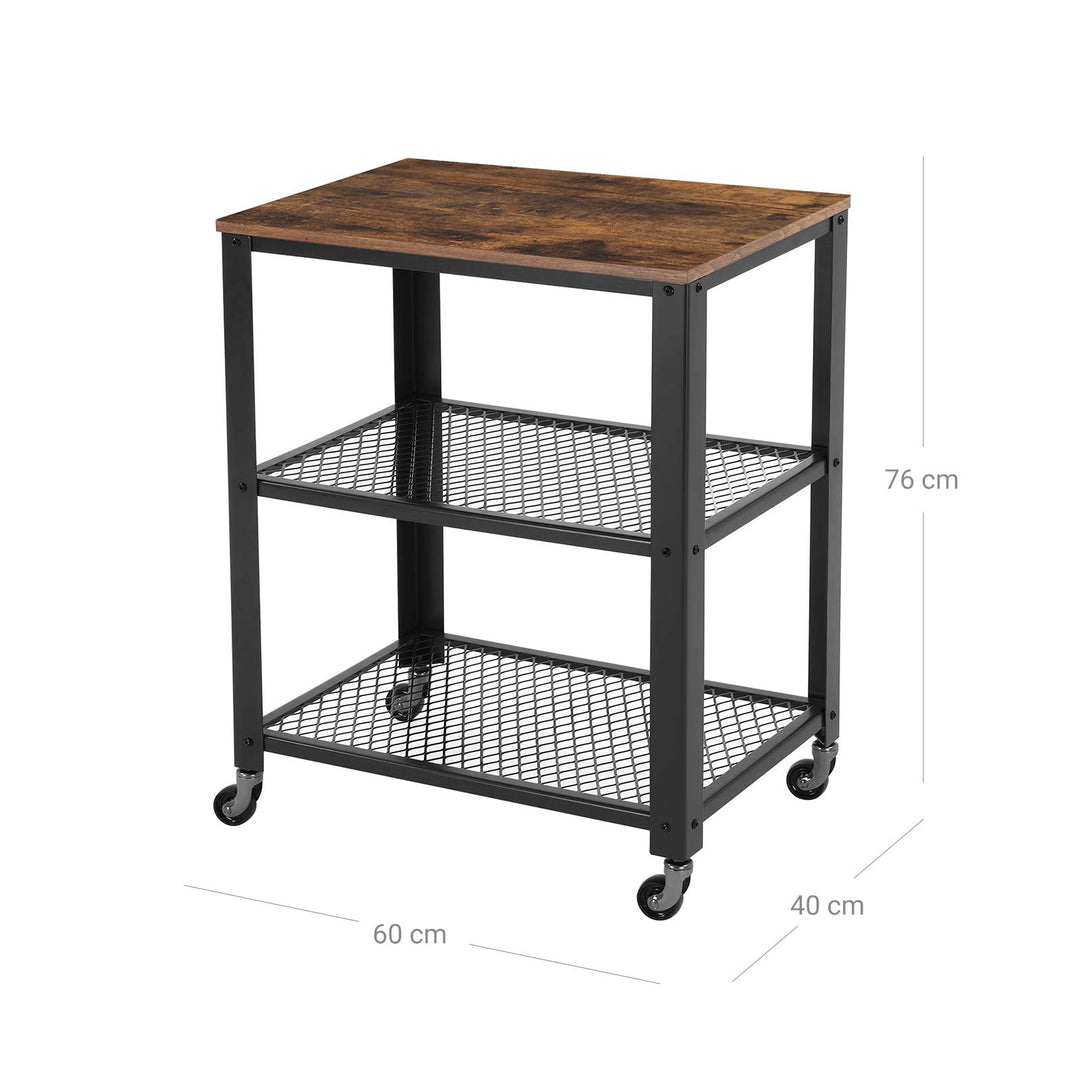 3 Tiers Serving Trolley