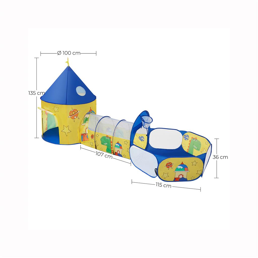 3-in-1 Kids Play Tent