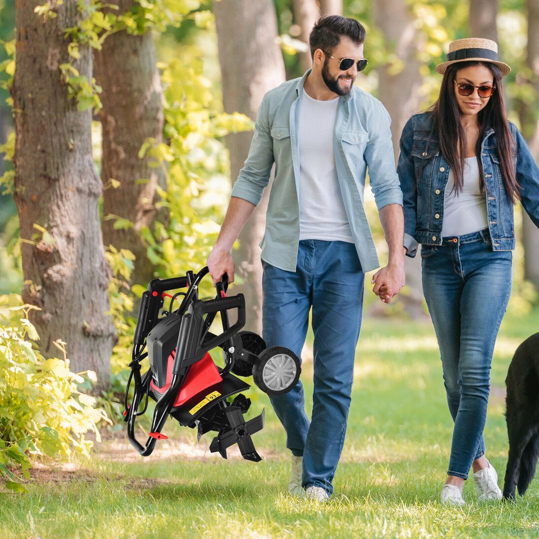 Electric Garden Tiller/Cultivator with 4 Blade Till