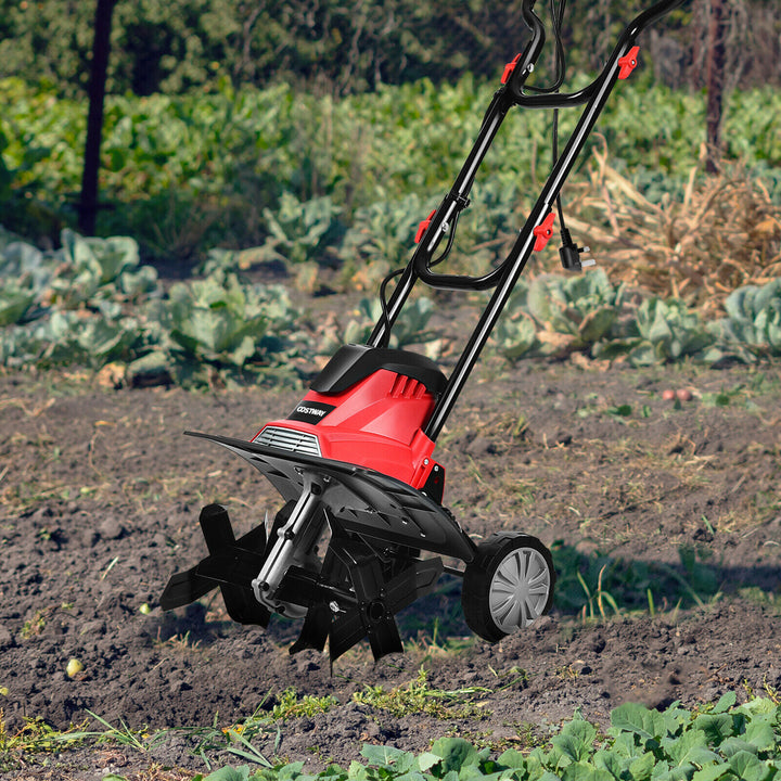 Electric Garden Tiller/Cultivator with 4 Blade Till