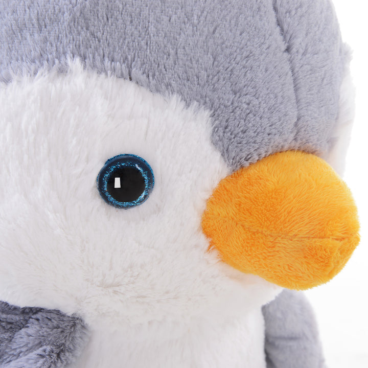 Rocking Animal Horse Penguin Colourful Plush Musical Button 32 Songs Wide Seat Handlebar Multicoloured