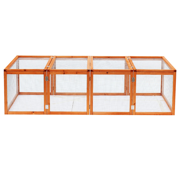 Pawhut Rabbit Hutch W/ Mesh Wire, 181Lx100Wx 48H cm-Wood