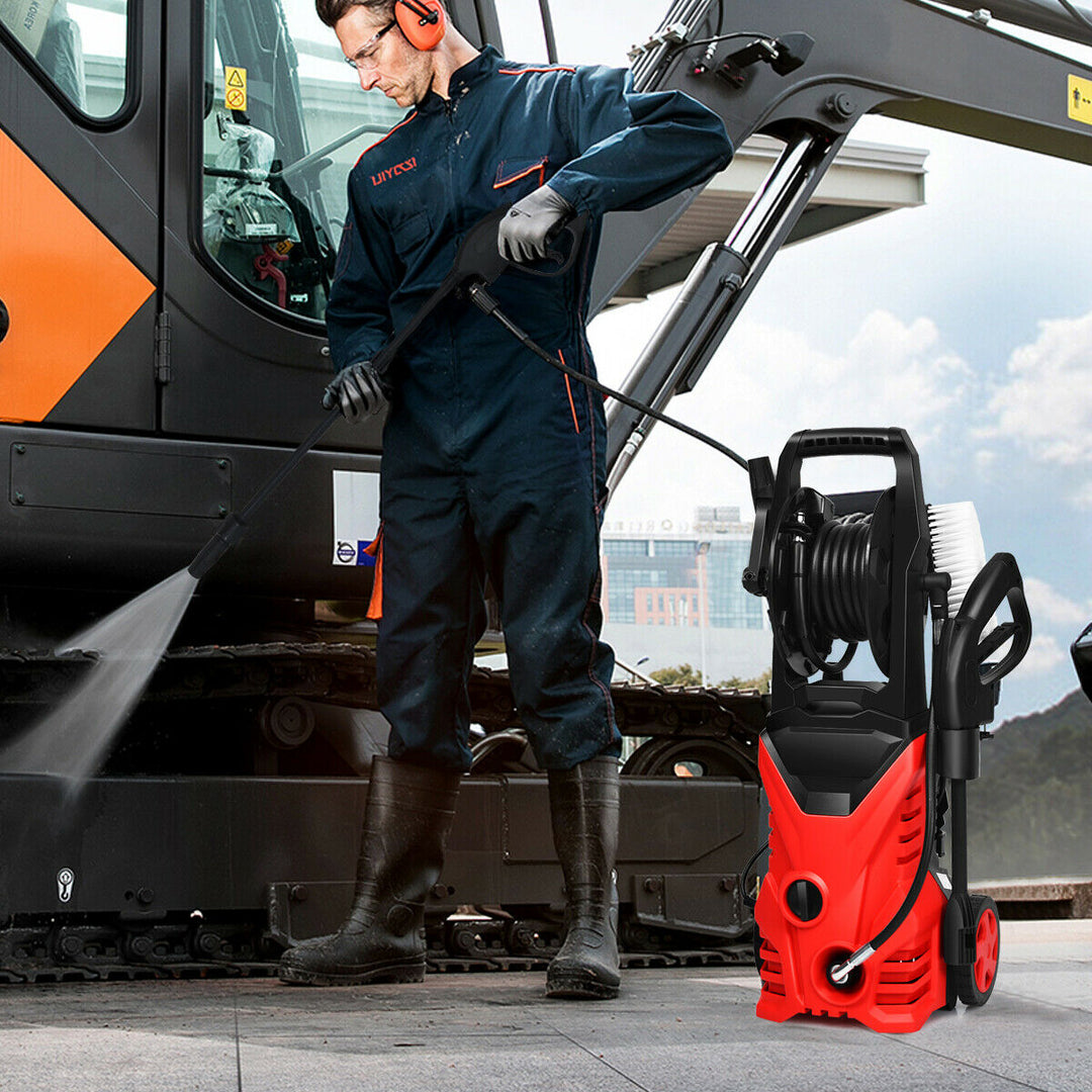 Electric Pressure Washer 2030PSI 140 Bar Water Jet Washer-Red
