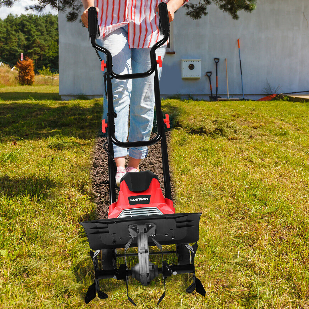 Electric Garden Tiller/Cultivator with 4 Blade Till