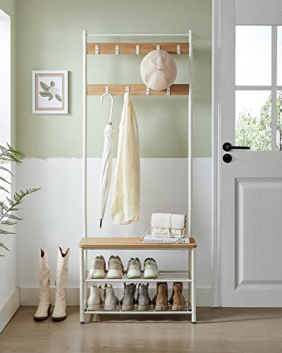 Coat Stand with Shoe Storage Bench and Rack