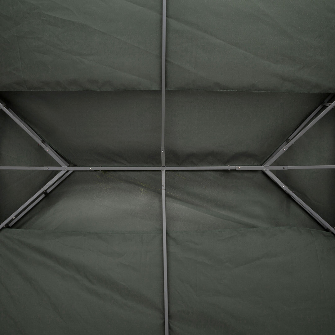3x4m Gazebo Replacement Roof Canopy 2 Tier Top UV Cover Garden Patio Outdoor Sun Awning Shelters Deep Grey (TOP ONLY)