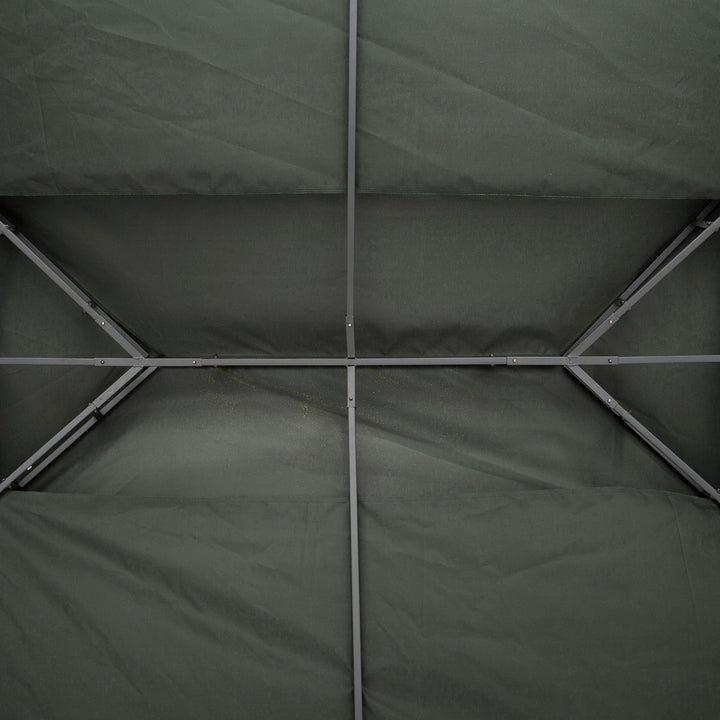 3x4m Gazebo Replacement Roof Canopy 2 Tier Top UV Cover Garden Patio Outdoor Sun Awning Shelters Deep Grey (TOP ONLY)