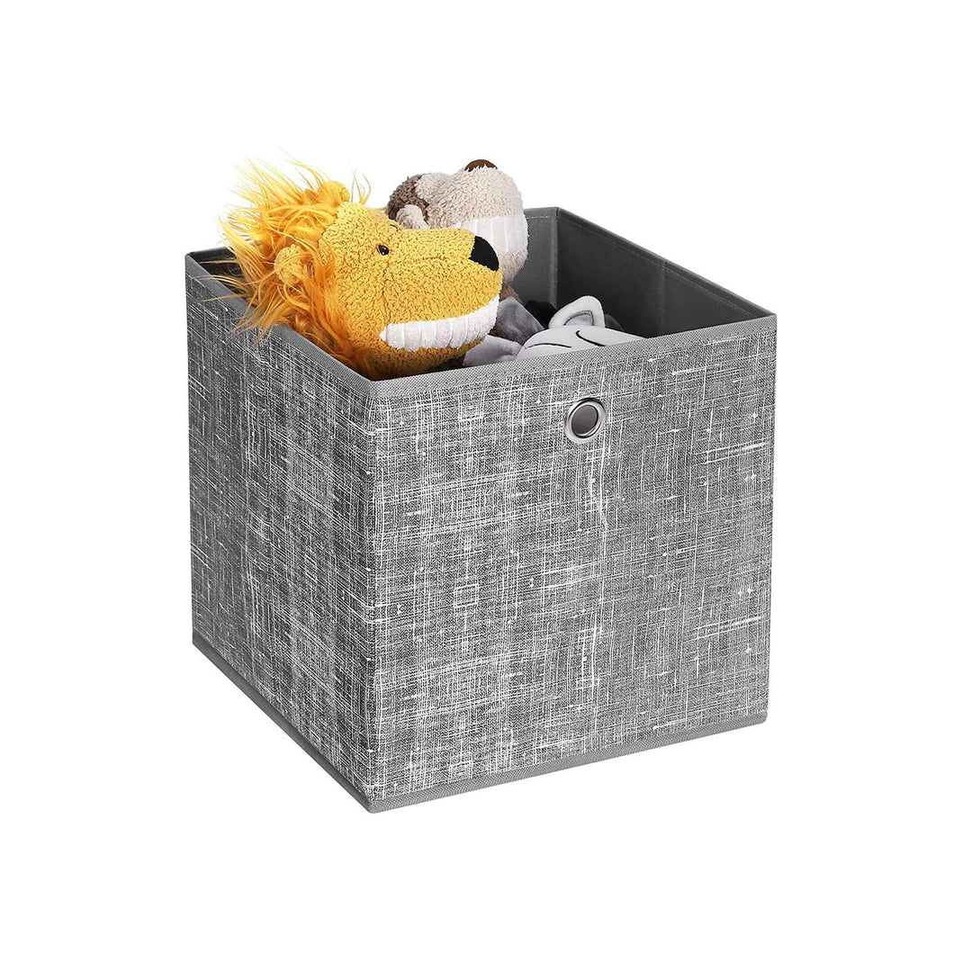Set of 6 Grey Foldable Storage Organizer Cubes