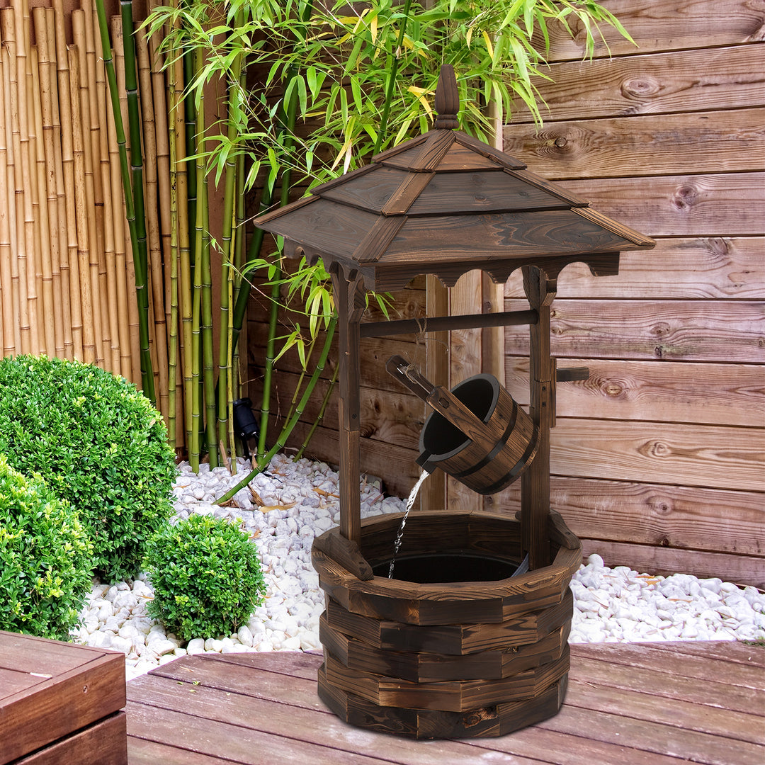 Fir Wood Outdoor Garden DŽcor Wishing Well Waterfall