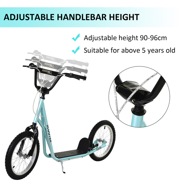 Kids Steel Frame Adjustable Kick Scooter Blue