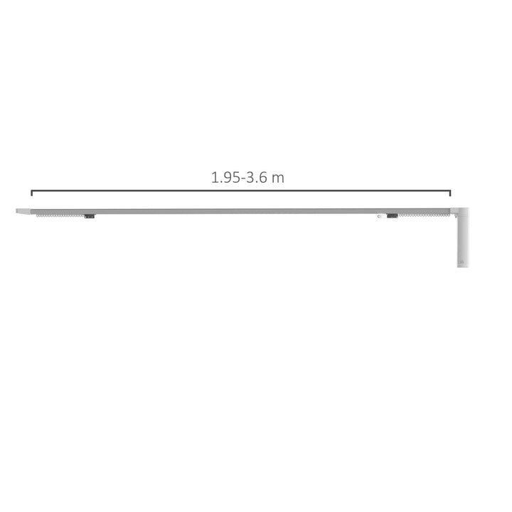 3.6 Meters Automatic Electric Curtain Track with Remote, Alexa, Google Voice, WiFi App Control, 196x5x5cm, White