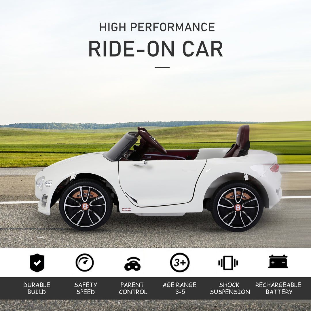 Kids Electric Ride-on Car W/ LED Lights-White