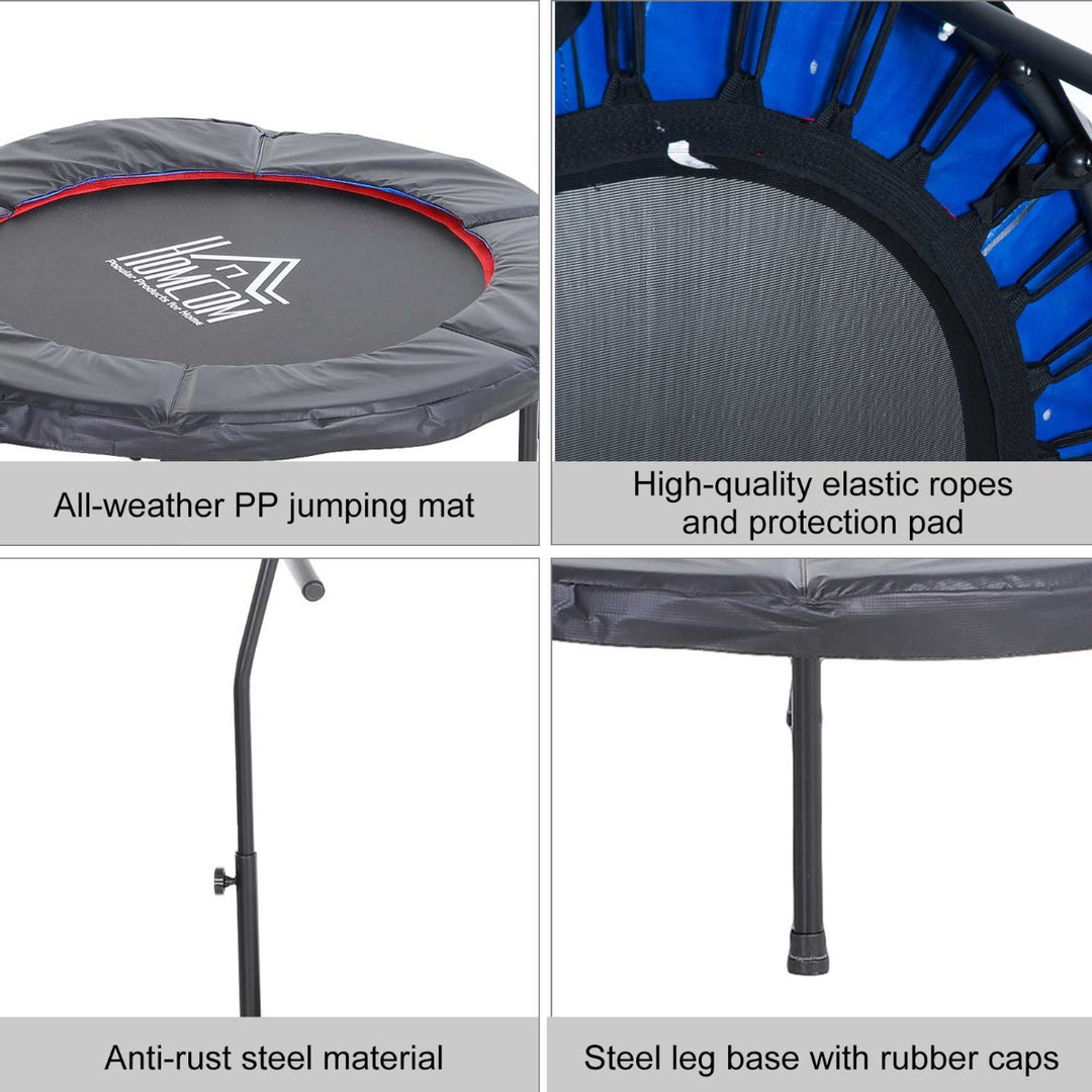 Trampoline Rebounder Adjustable Jumper, 40"-Black