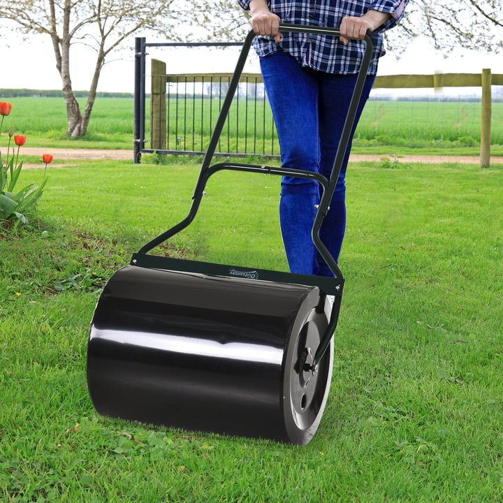 50cm Steel Garden Lawn Roller Fillable Cylinder Rolling Drum w/ Handle