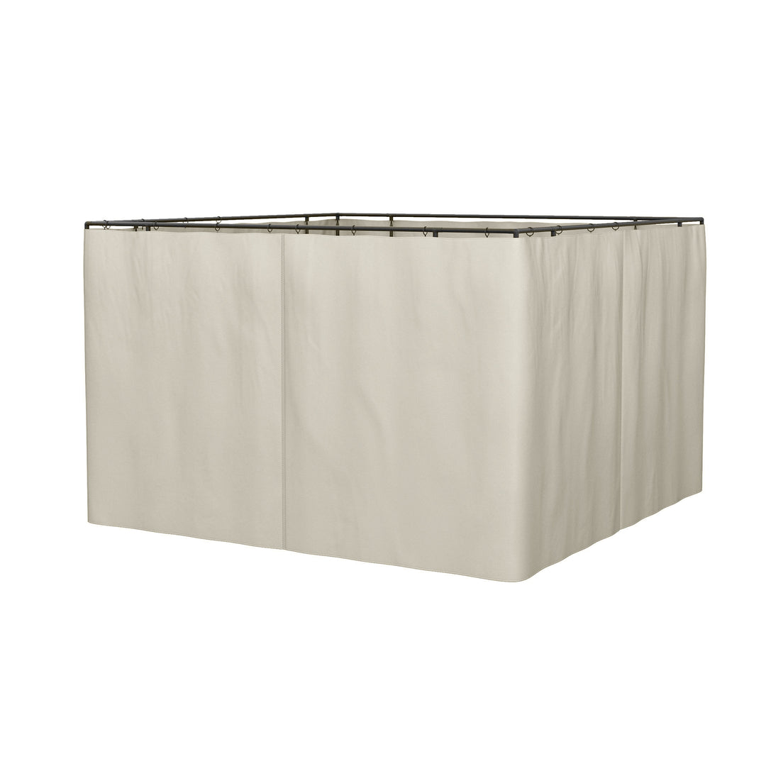 Outsunny 4 Pack Universal Gazebo Replacement Sidewalls Privacy Panel for Most 3 x 4m Gazebo Canopy Pavillion Outdoor Shelter Curtains Beige