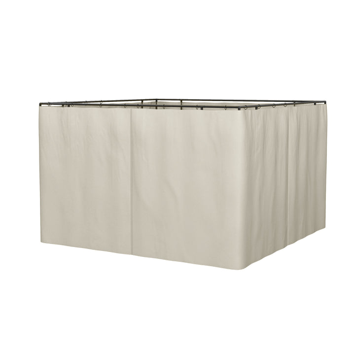 Outsunny 4 Pack Universal Gazebo Replacement Sidewalls Privacy Panel for Most 3 x 4m Gazebo Canopy Pavillion Outdoor Shelter Curtains Beige