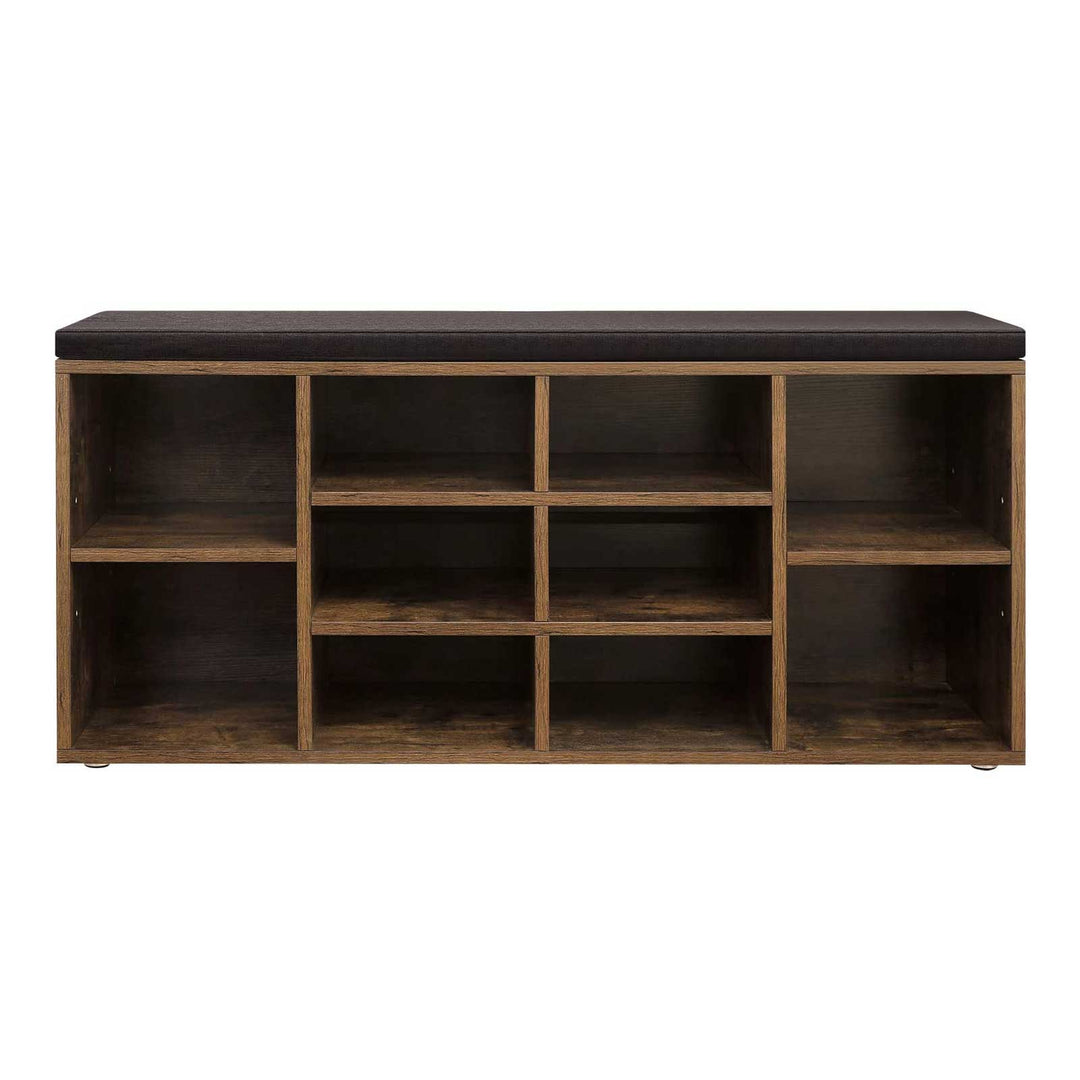 Adjustable Shelves Storage Bench