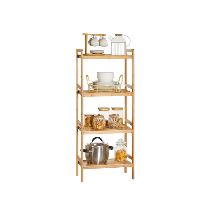4-Tier Bamboo Shelving Unit