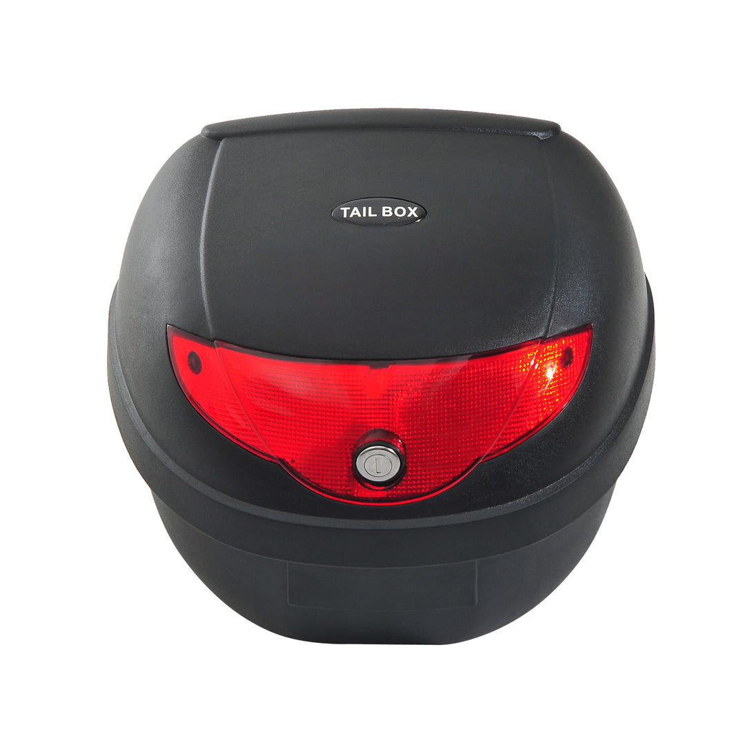 24 L Motorcycle Luggage Case W/Reflectors-Black/Red
