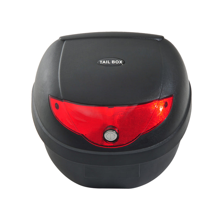 24 L Motorcycle Luggage Case W/Reflectors-Black/Red