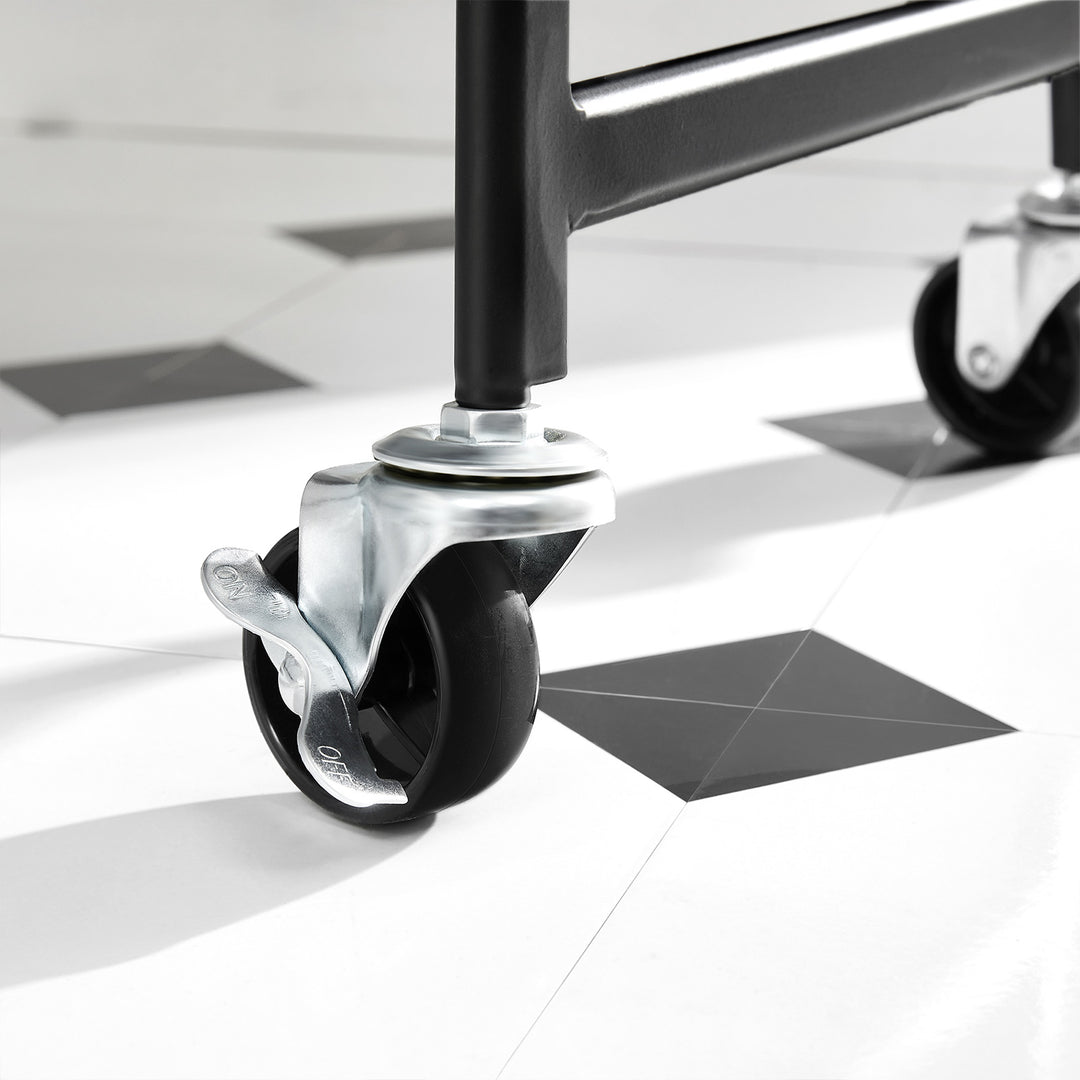 3-Tier Rolling Cart Black
