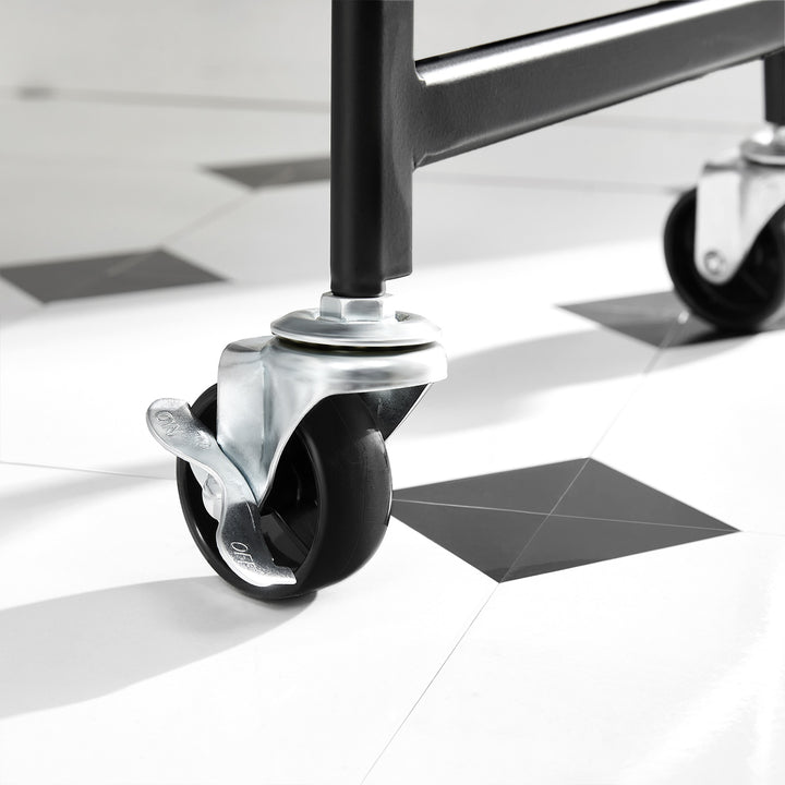 3-Tier Rolling Cart Black