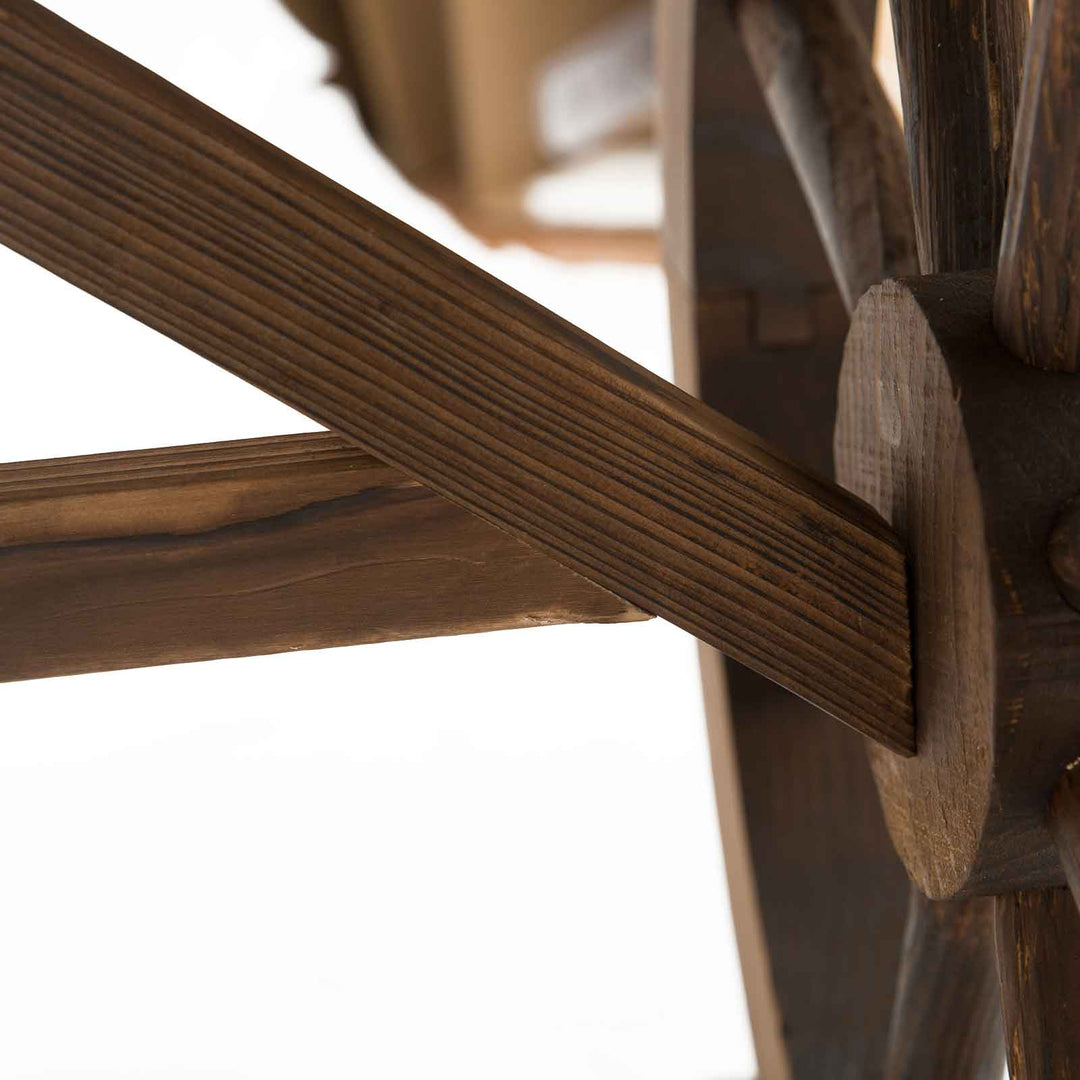 Outdoor Garden Coffee Table Dinning Table Patio Display Desk Natural Fir Wood Water-Resistant