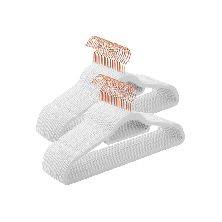 White 50 Pack Non-Slip Clothes Hangers