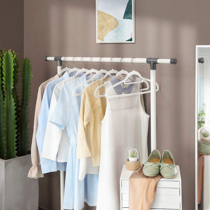 White 50 Pack Non-Slip Clothes Hangers