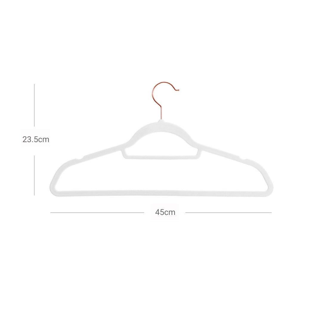 White 50 Pack Non-Slip Clothes Hangers