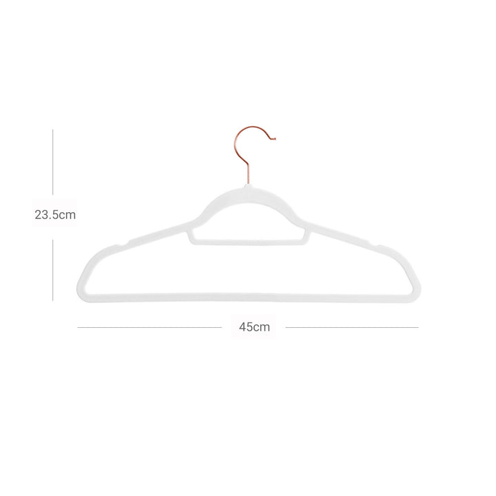 White 50 Pack Non-Slip Clothes Hangers